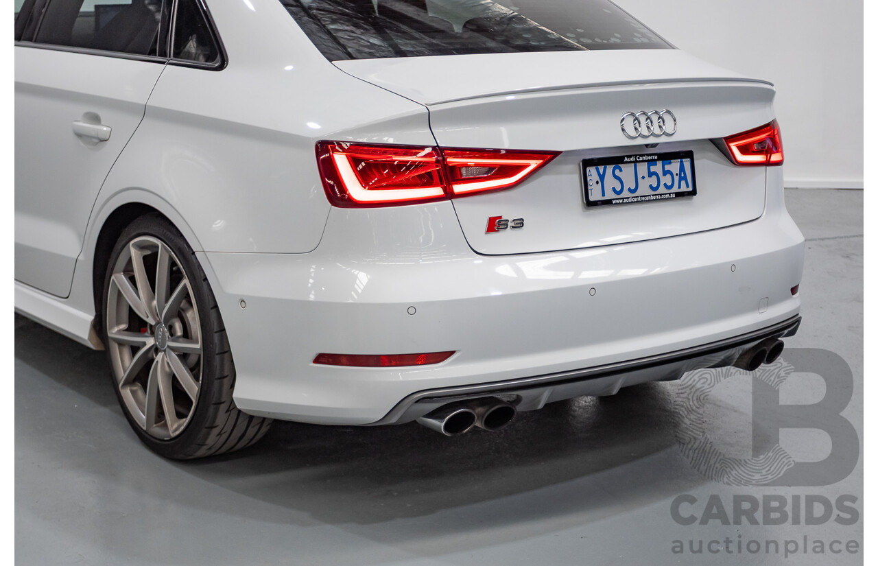 7/2016 Audi S3 2.0 TFSI Quattro (AWD) 8V MY15 4D Sedan Glacier White Turbo 2.0L