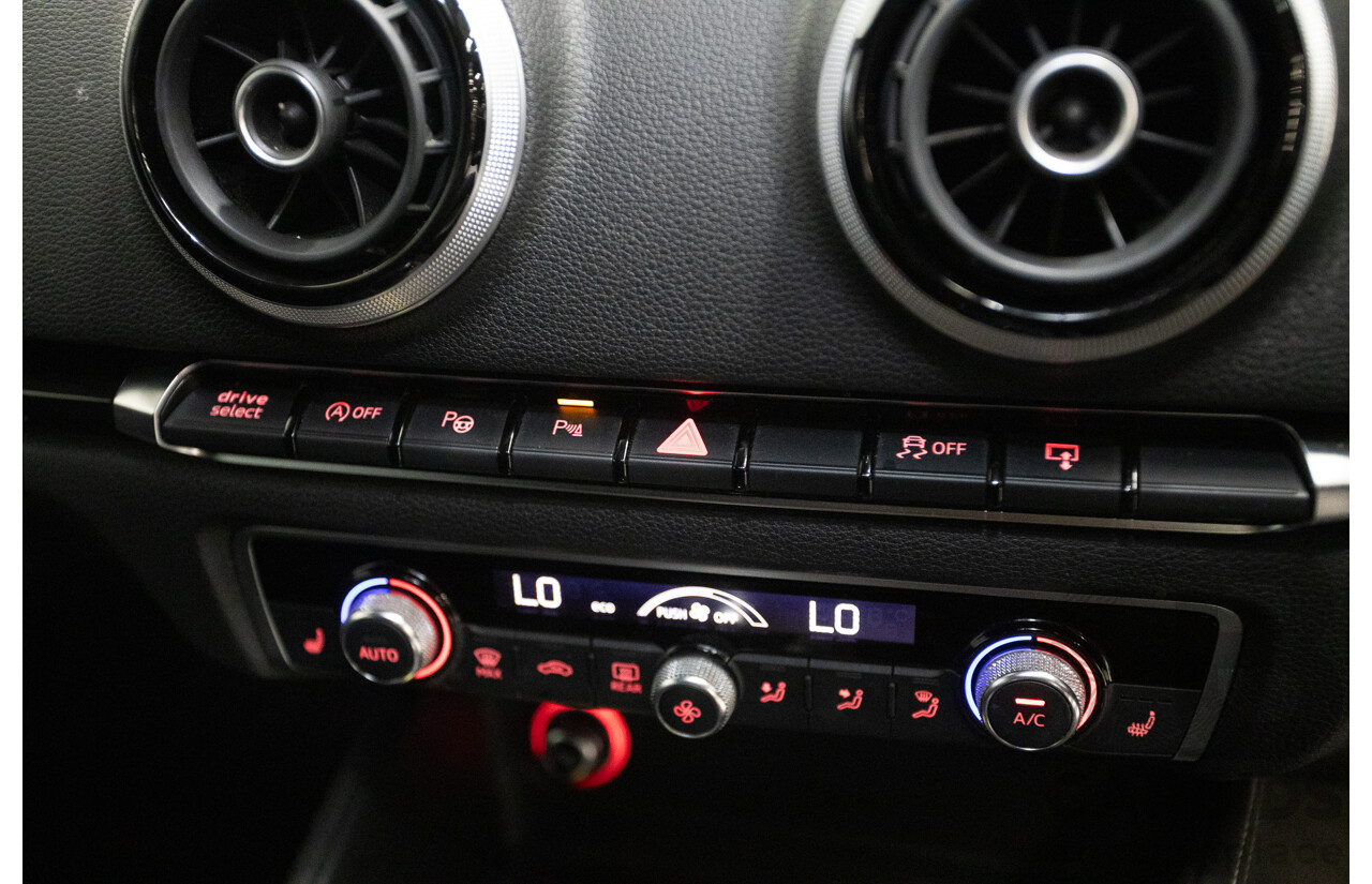 7/2016 Audi S3 2.0 TFSI Quattro (AWD) 8V MY15 4D Sedan Glacier White Turbo 2.0L