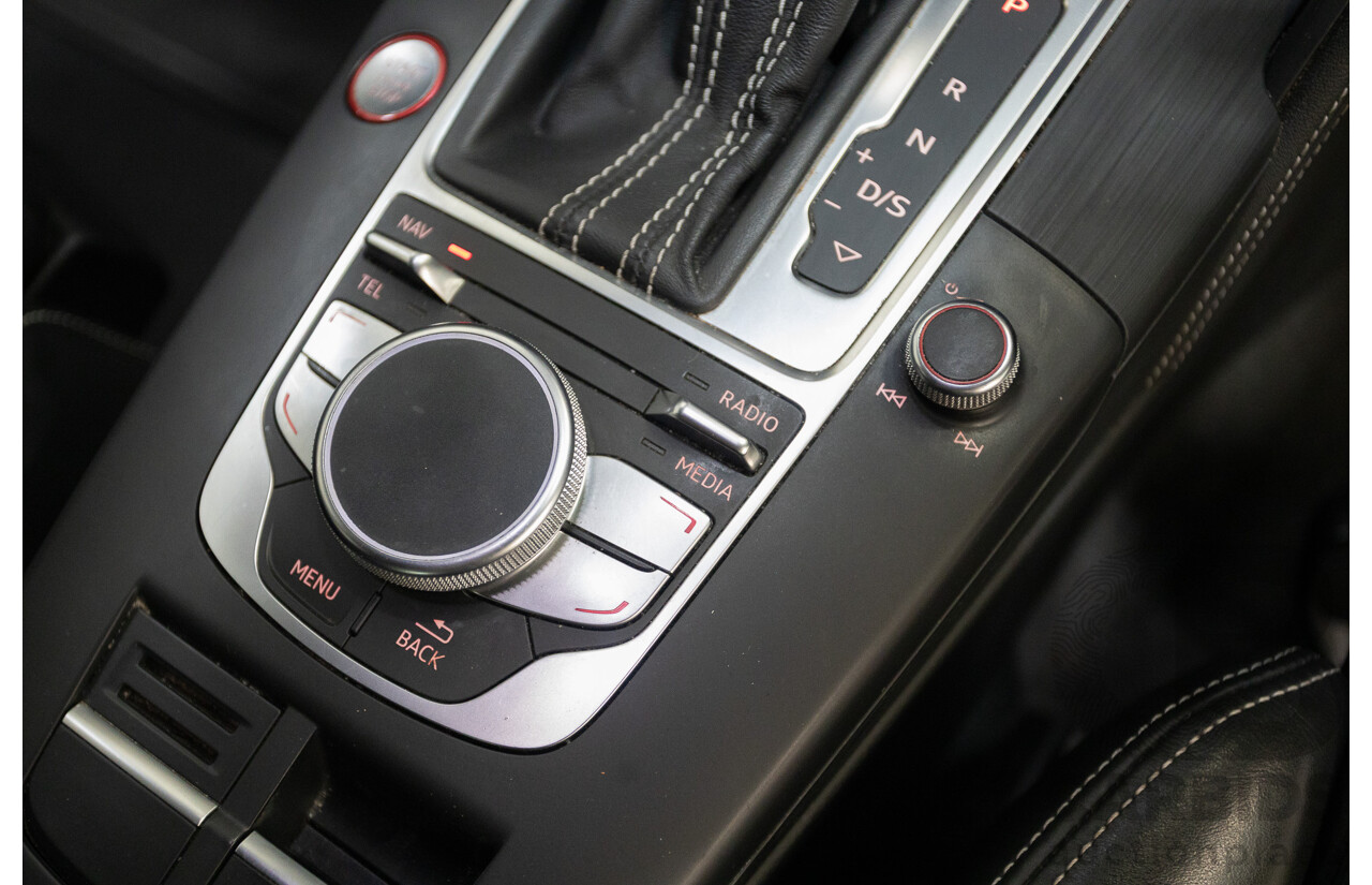 7/2016 Audi S3 2.0 TFSI Quattro (AWD) 8V MY15 4D Sedan Glacier White Turbo 2.0L