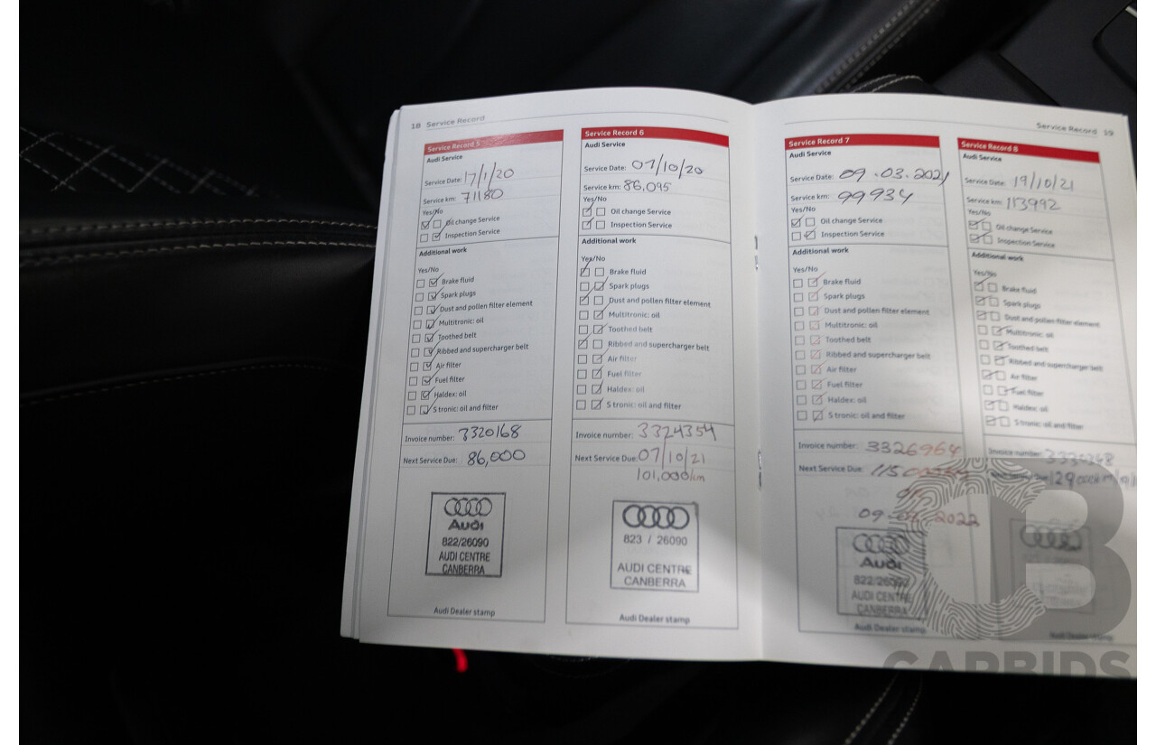 7/2016 Audi S3 2.0 TFSI Quattro (AWD) 8V MY15 4D Sedan Glacier White Turbo 2.0L