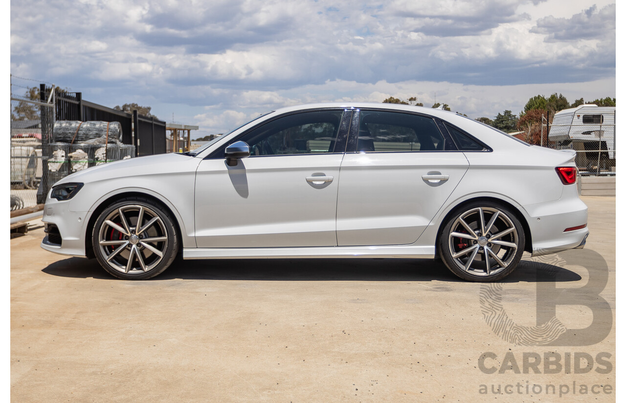 7/2016 Audi S3 2.0 TFSI QUATTRO (AWD) 8V MY15 4D Sedan Glacier White Turbo 2.0L