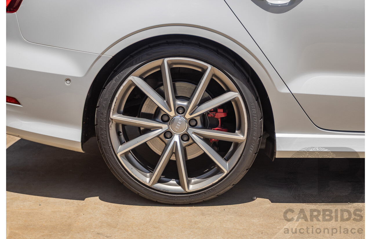 7/2016 Audi S3 2.0 TFSI QUATTRO (AWD) 8V MY15 4D Sedan Glacier White Turbo 2.0L