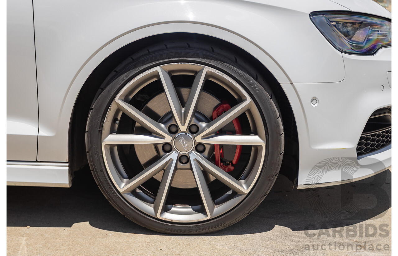 7/2016 Audi S3 2.0 TFSI QUATTRO (AWD) 8V MY15 4D Sedan Glacier White Turbo 2.0L