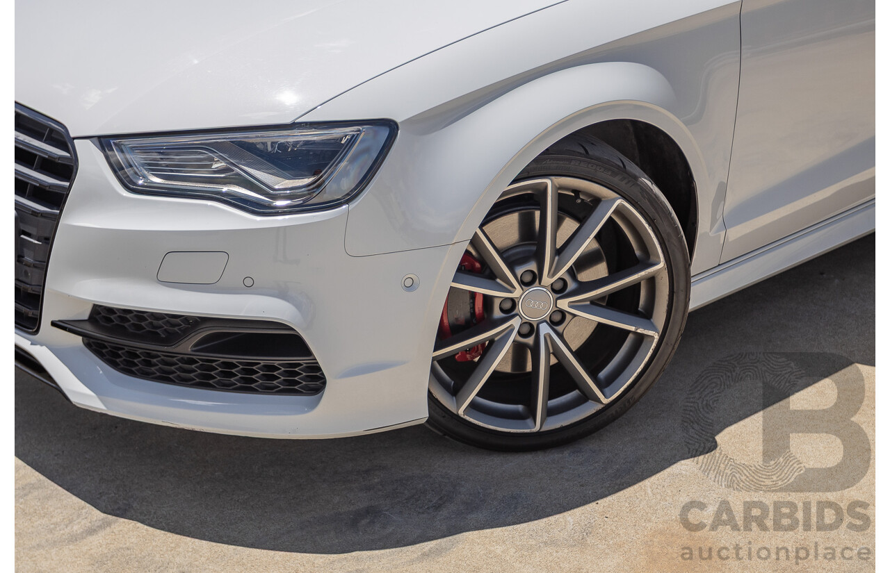 7/2016 Audi S3 2.0 TFSI QUATTRO (AWD) 8V MY15 4D Sedan Glacier White Turbo 2.0L