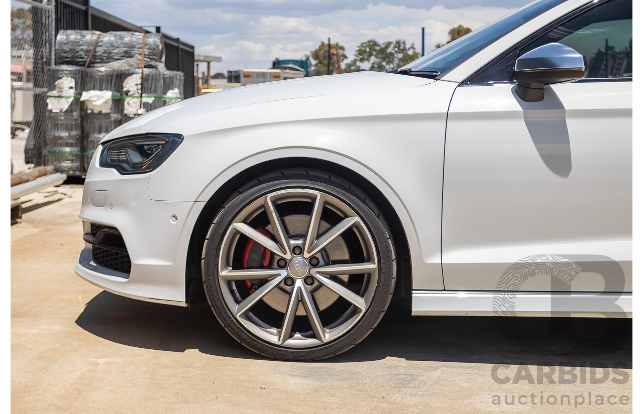 7/2016 Audi S3 2.0 TFSI QUATTRO (AWD) 8V MY15 4D Sedan Glacier White Turbo 2.0L