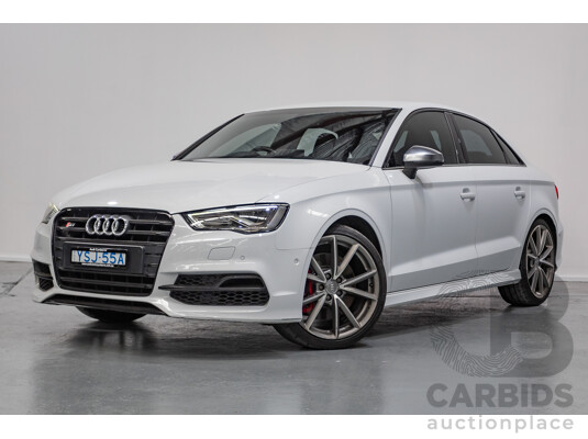 7/2016 Audi S3 2.0 TFSI Quattro (AWD) 8V MY15 4D Sedan Glacier White Turbo 2.0L