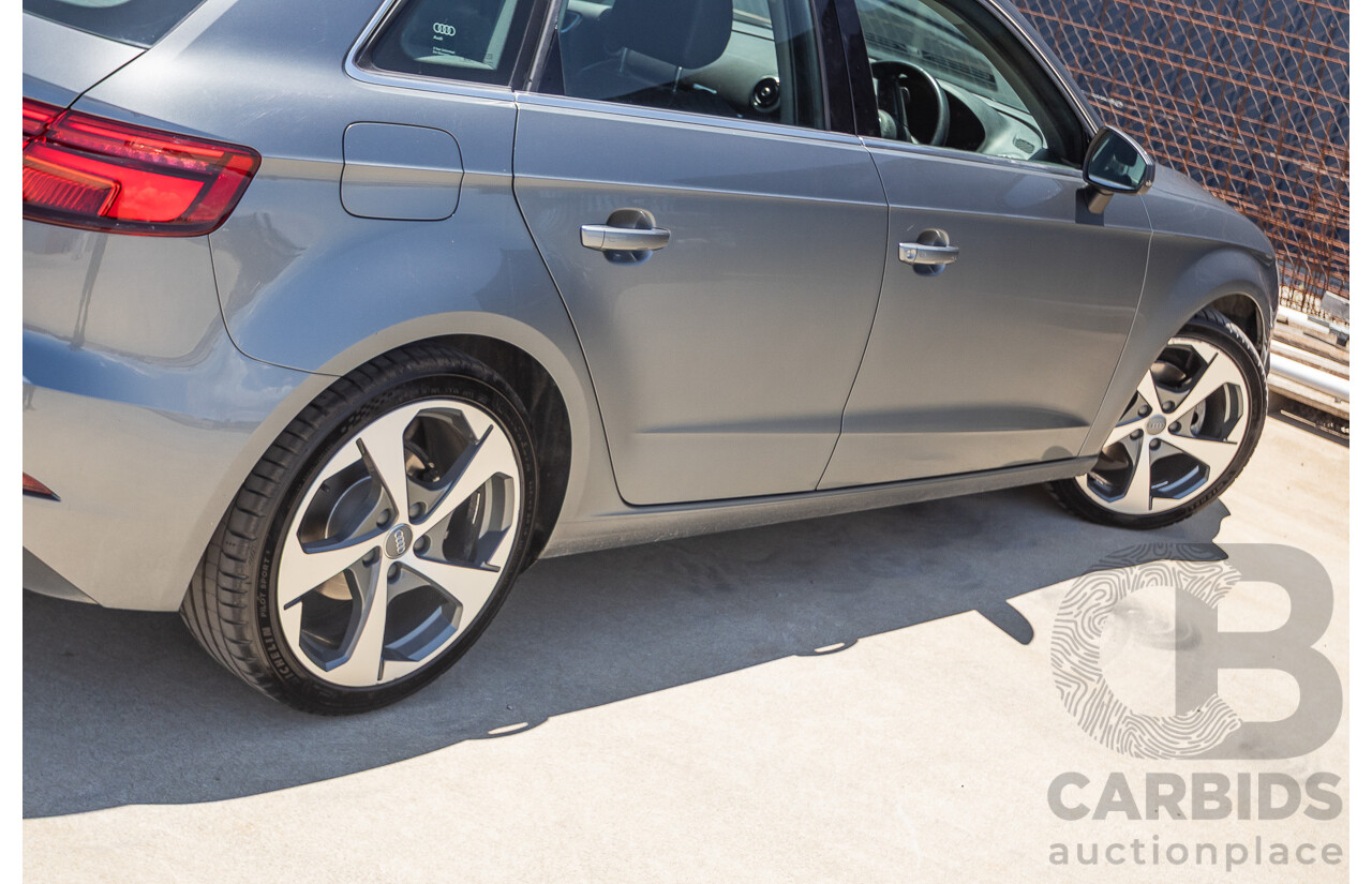 10/2017 Audi A3 TFSI Sportback COD 8V MY18 5D Hatchback Monsoon Grey Metallic Turbo 1.4L