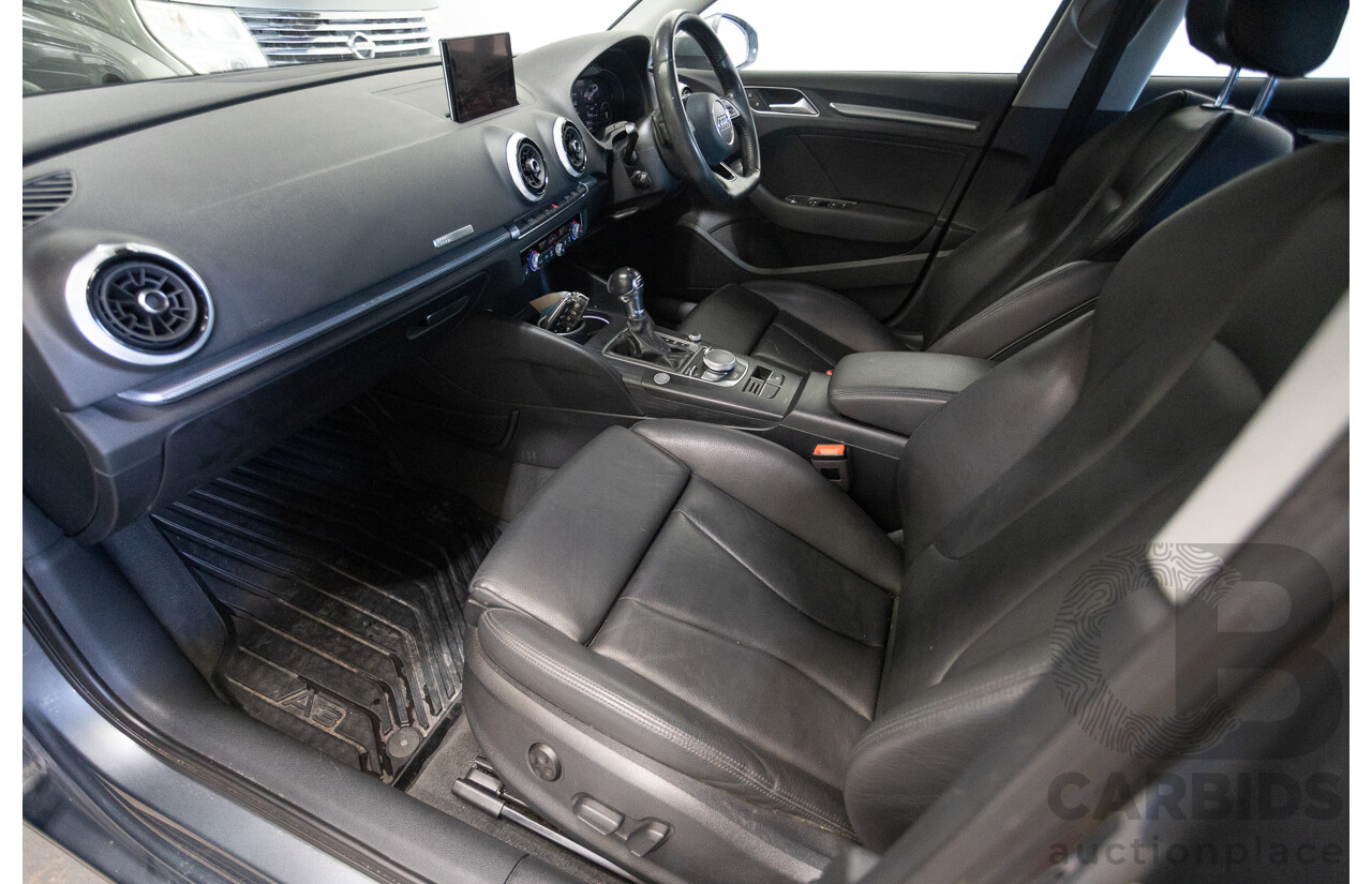 10/2017 Audi A3 TFSI Sportback COD 8V MY18 5D Hatchback Monsoon Grey Metallic Turbo 1.4L