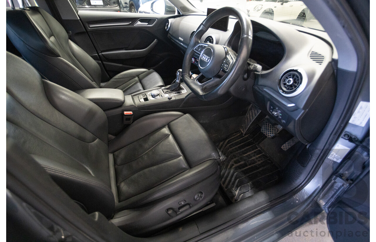 10/2017 Audi A3 TFSI Sportback COD 8V MY18 5D Hatchback Monsoon Grey Metallic Turbo 1.4L