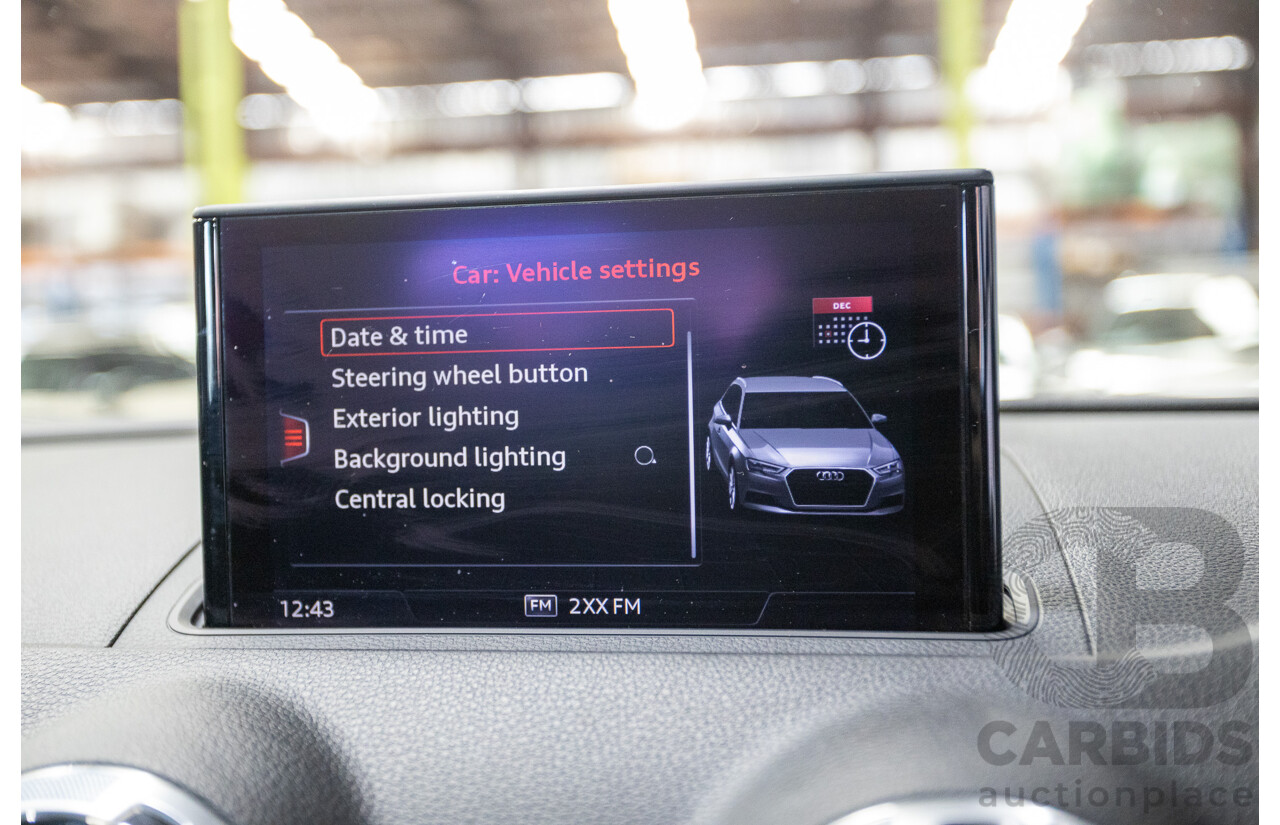 10/2017 Audi A3 TFSI Sportback COD 8V MY18 5D Hatchback Monsoon Grey Metallic Turbo 1.4L