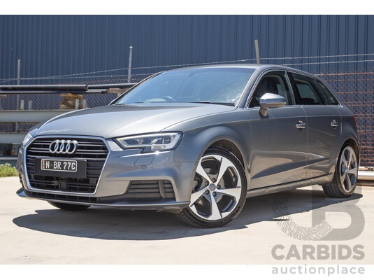 10/2017 Audi A3 TFSI Sportback COD 8V MY18 5D Hatchback Monsoon Grey Metallic Turbo 1.4L