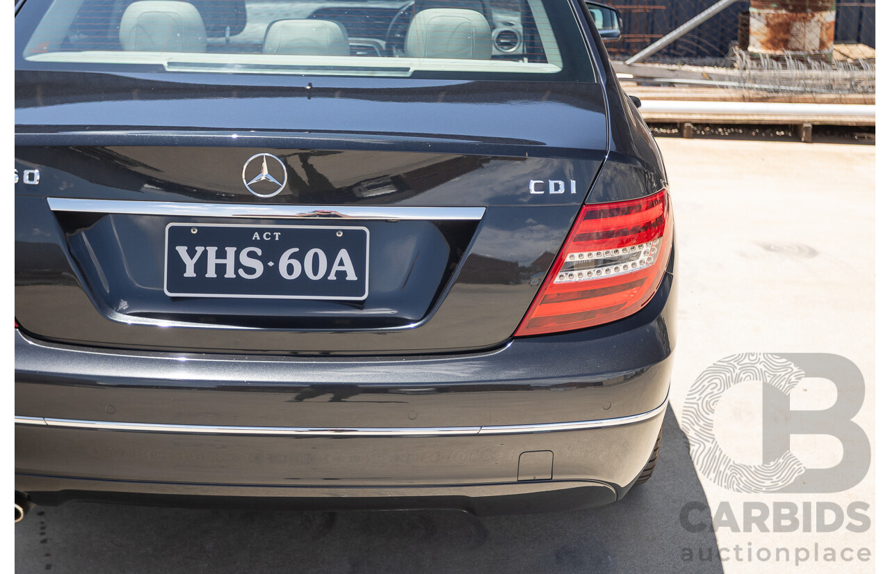 11/2011 Mercedes-Benz C220 CDI Avantguard W204 MY10 4D Sedan Magnetite Black 2.1L