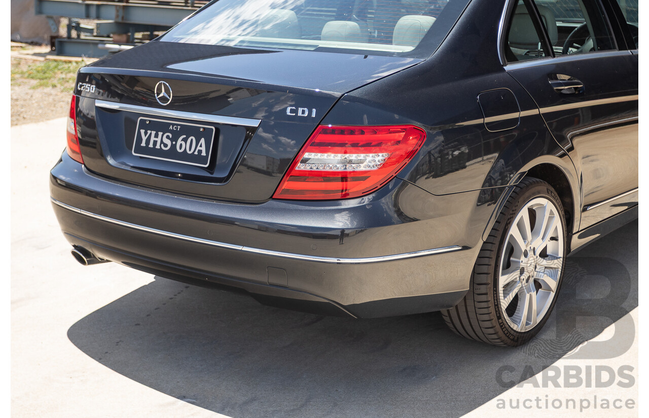 11/2011 Mercedes-Benz C220 CDI Avantguard W204 MY10 4D Sedan Magnetite Black 2.1L