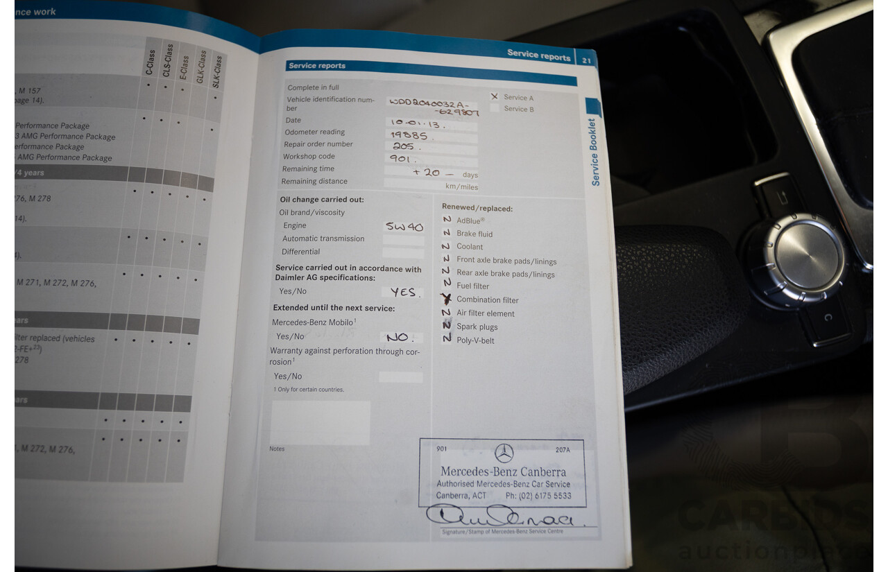 11/2011 Mercedes-Benz C220 CDI Avantguard W204 MY10 4D Sedan Magnetite Black 2.1L