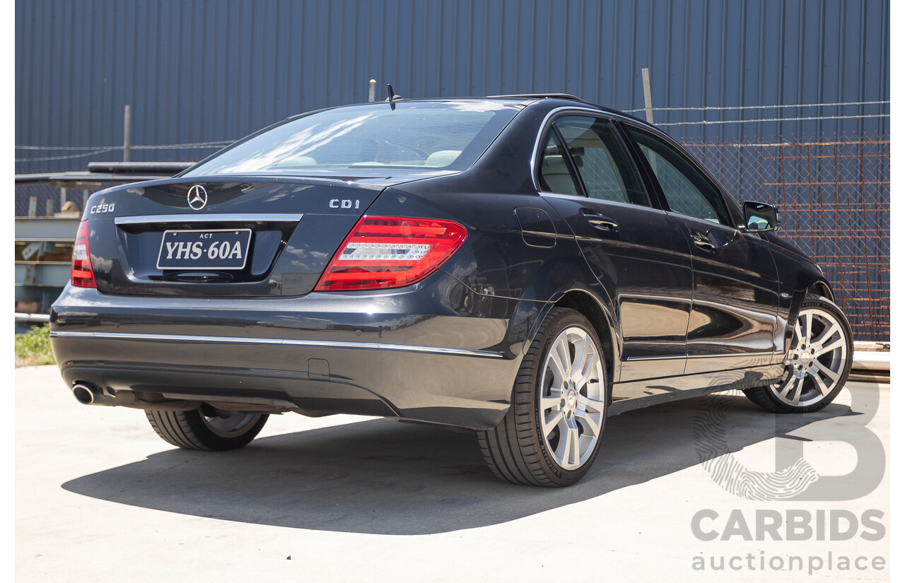 11/2011 Mercedes-Benz C220 CDI Avantguard W204 MY10 4D Sedan Magnetite Black 2.1L
