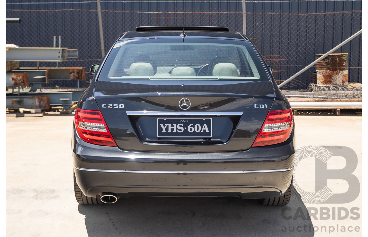 11/2011 Mercedes-Benz C220 CDI Avantguard W204 MY10 4D Sedan Magnetite Black 2.1L