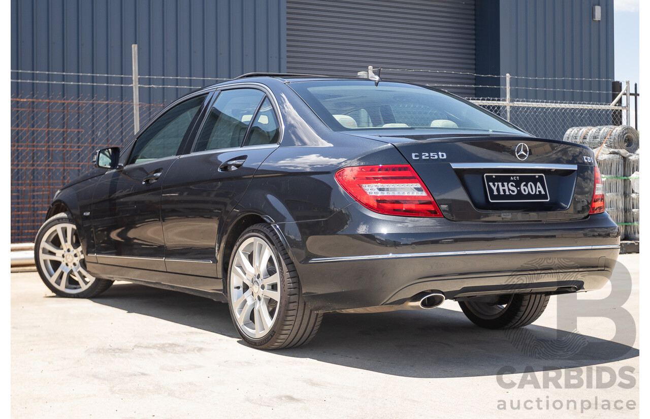 11/2011 Mercedes-Benz C220 CDI Avantguard W204 MY10 4D Sedan Magnetite Black 2.1L