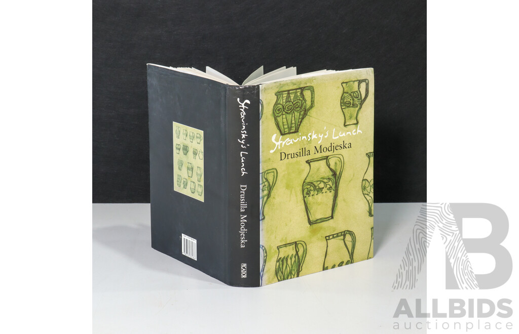 Drusilla Modjeska (20th Century, English-Born Australian, 1946-), Stravinsky's Lunch, First Edition Hard Cover Book & Signed by Author, 26 x 18 cm (dimensions)