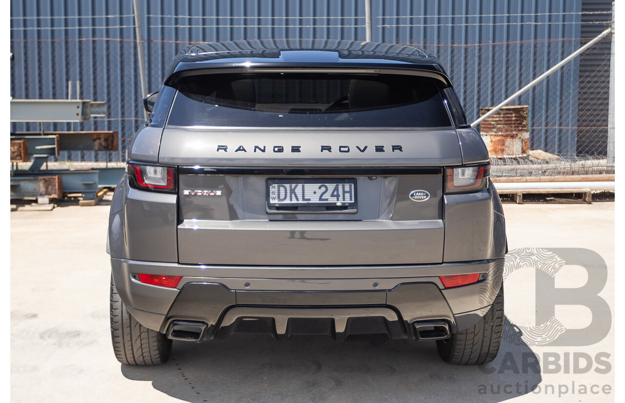 08/2016 Range Rover Evoque Td4 180 HSE Dynamic (AWD) LV MY17 5D Wagon Waitomo Grey Turbo Diesel 2.0L
