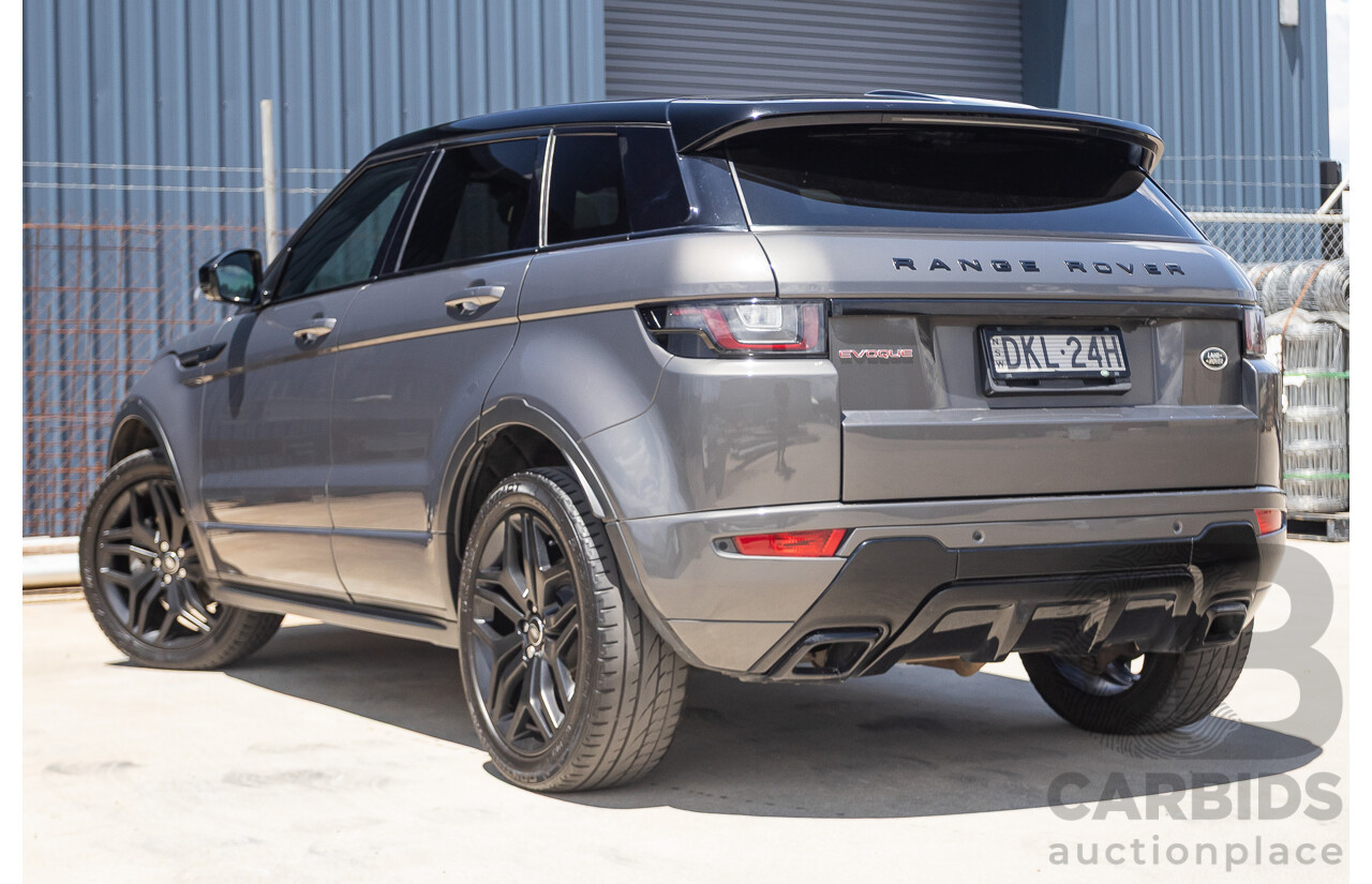 08/2016 Range Rover Evoque Td4 180 HSE Dynamic (AWD) LV MY17 5D Wagon Waitomo Grey Turbo Diesel 2.0L