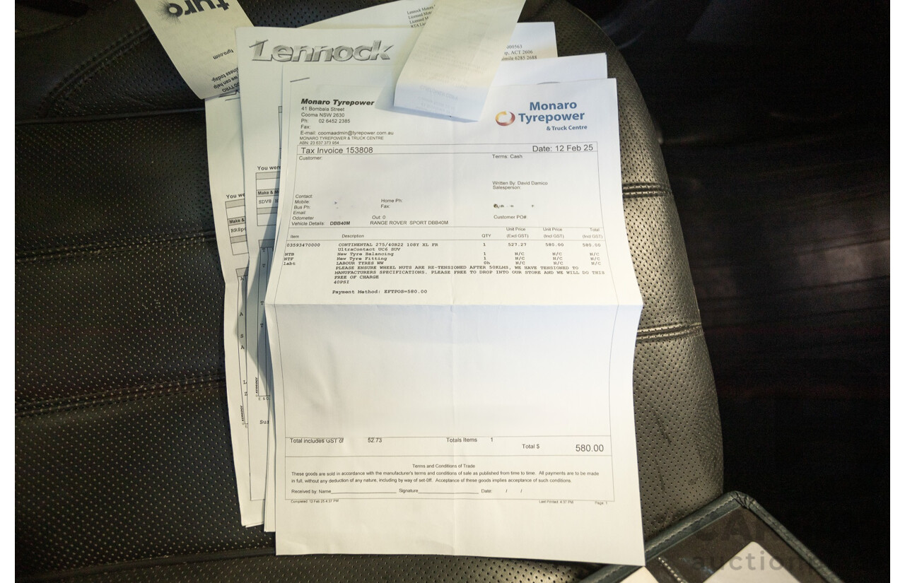 9/2015 Land Rover Range Rover Sport SDV8 HSE Dynamic LW MY16 4d Wagon Santorini Black V8 4.4L