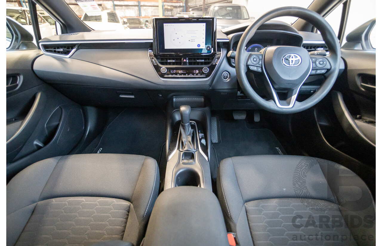 11/2024 Toyota Corolla Ascent Sport Hybrid ZWE219R 5D Hatchback Glacier White 1.8L - 70kw Hybrid