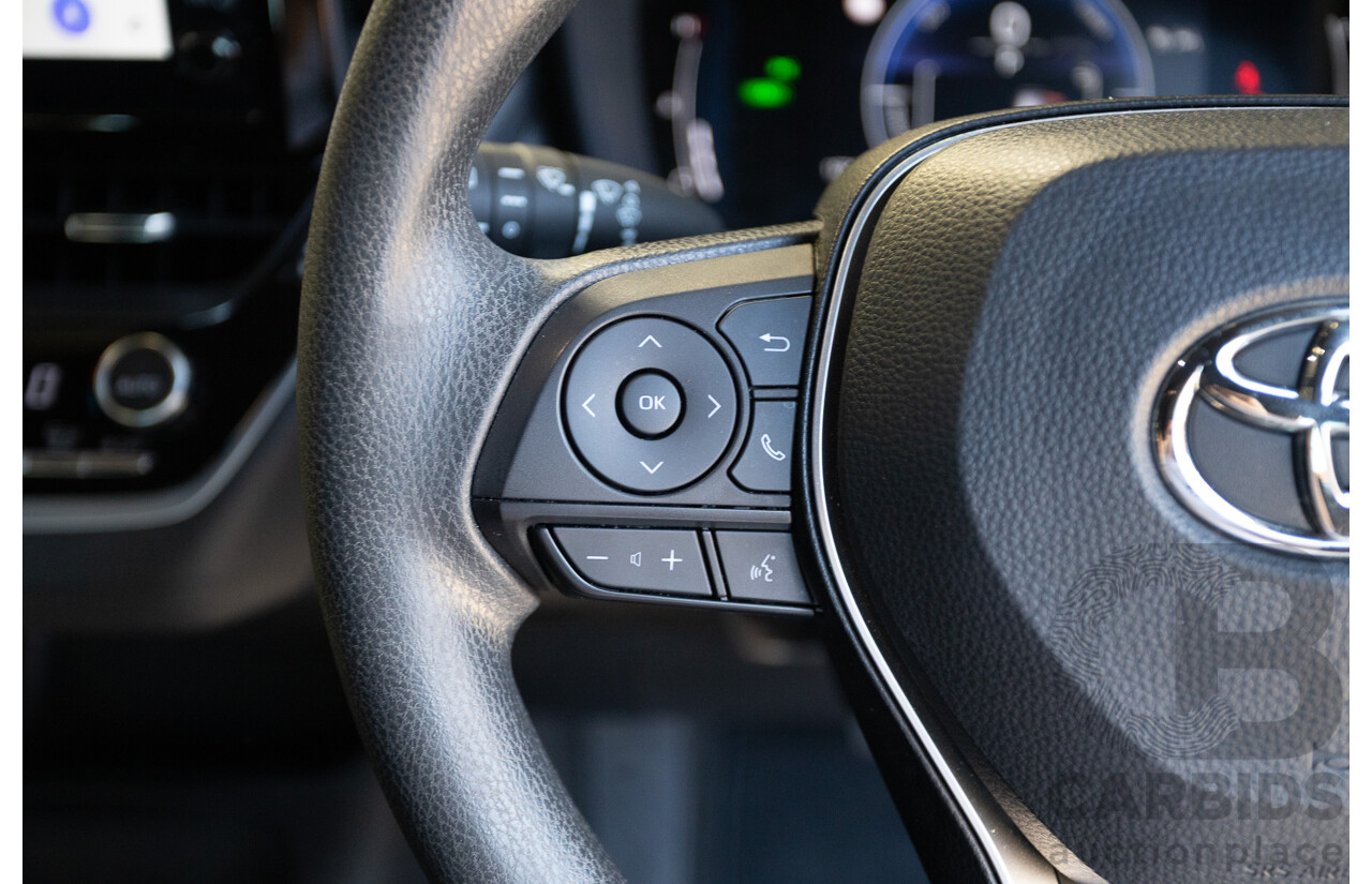 11/2024 Toyota Corolla Ascent Sport Hybrid ZWE219R 5D Hatchback Glacier White 1.8L - 70kw Hybrid