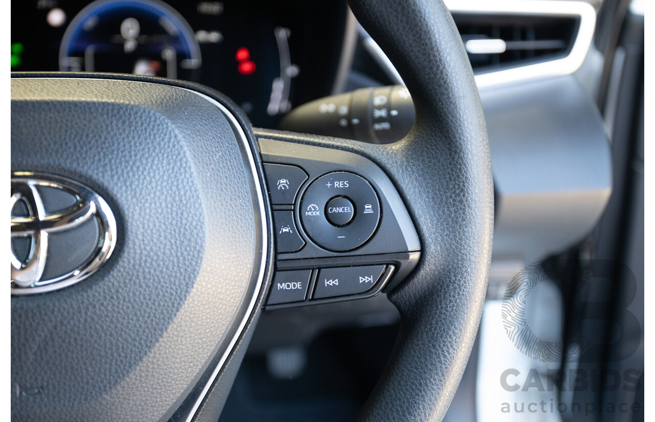 11/2024 Toyota Corolla Ascent Sport Hybrid ZWE219R 5D Hatchback Glacier White 1.8L - 70kw Hybrid