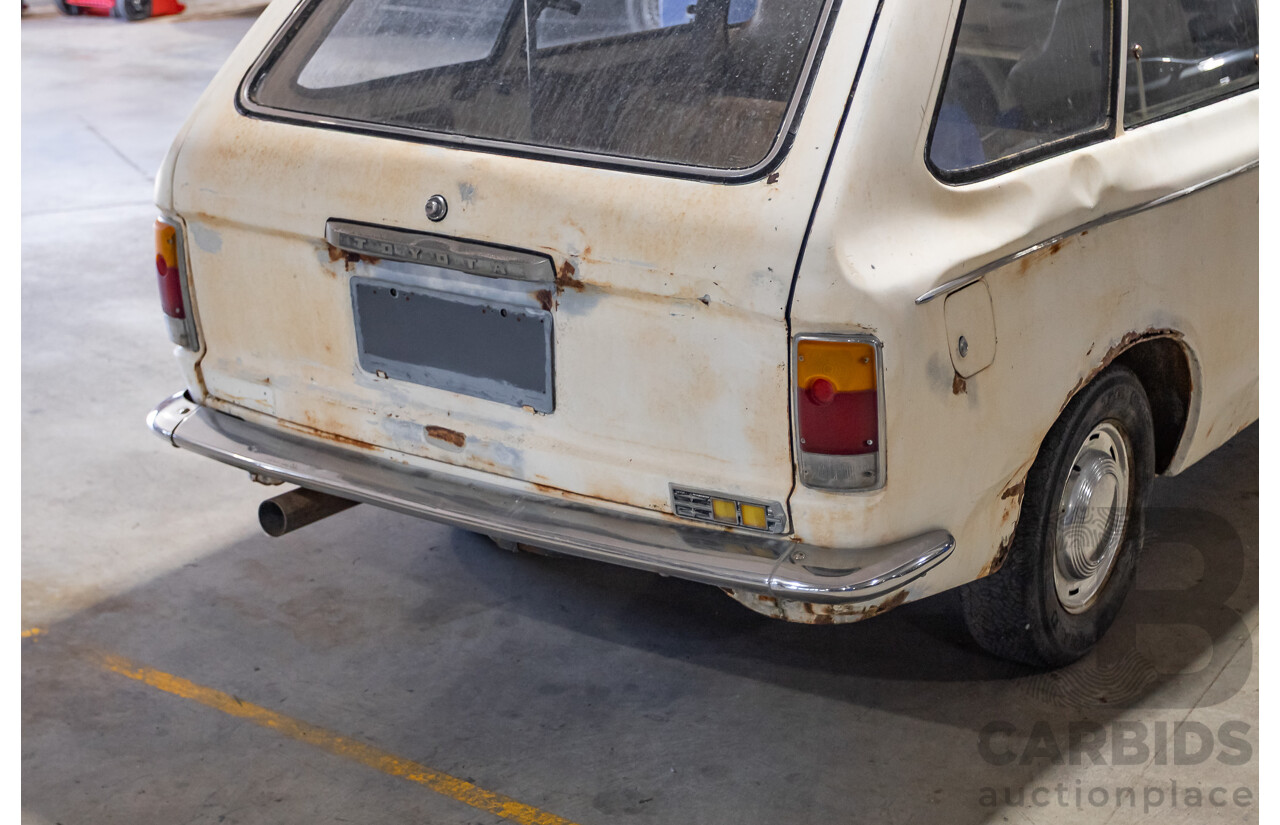 Circa 1969 Toyota Corolla KE16 2d Wagon White 1.1L