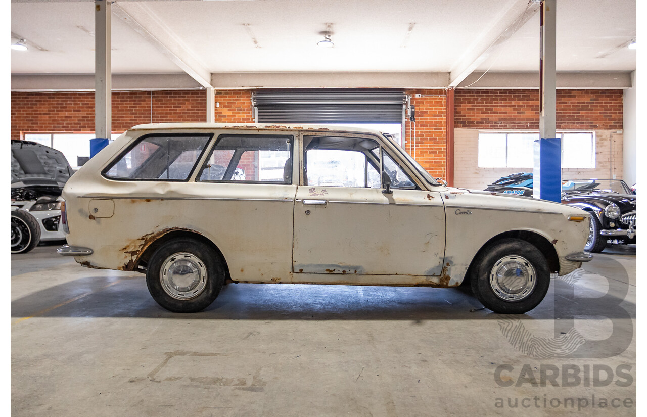 Circa 1969 Toyota Corolla KE16 2d Wagon White 1.1L