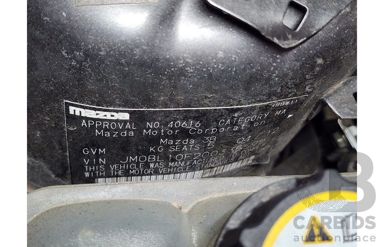 4/2012 Mazda Mazda3 NEO BL 11 UPGRADE 4d Sedan Grey 2.0L