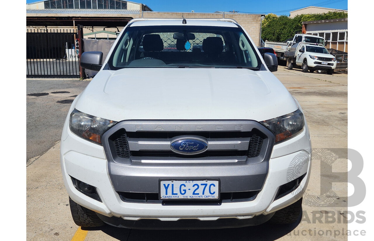 6/2016 Ford Ranger XLS 3.2 (4x4) PX MKII Dual Cab Utility White 3.2L