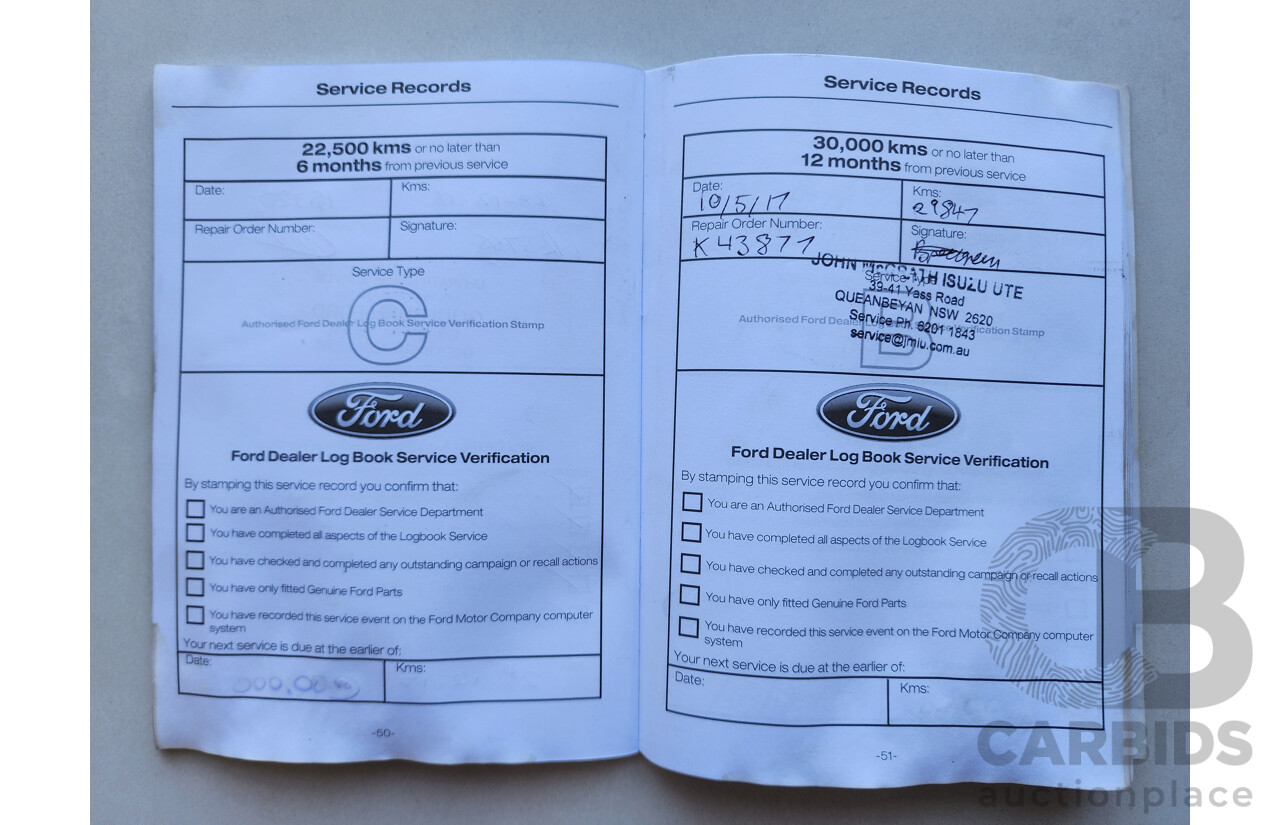 6/2016 Ford Ranger XLS 3.2 (4x4) PX MKII Dual Cab Utility White 3.2L