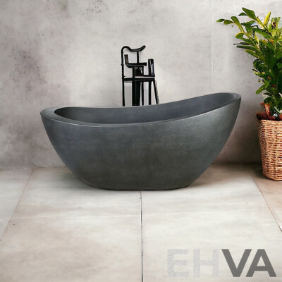 Stone Bath - Black Terrazzo  (150L X 80W X 68/56H ) - ORP $3,800.00