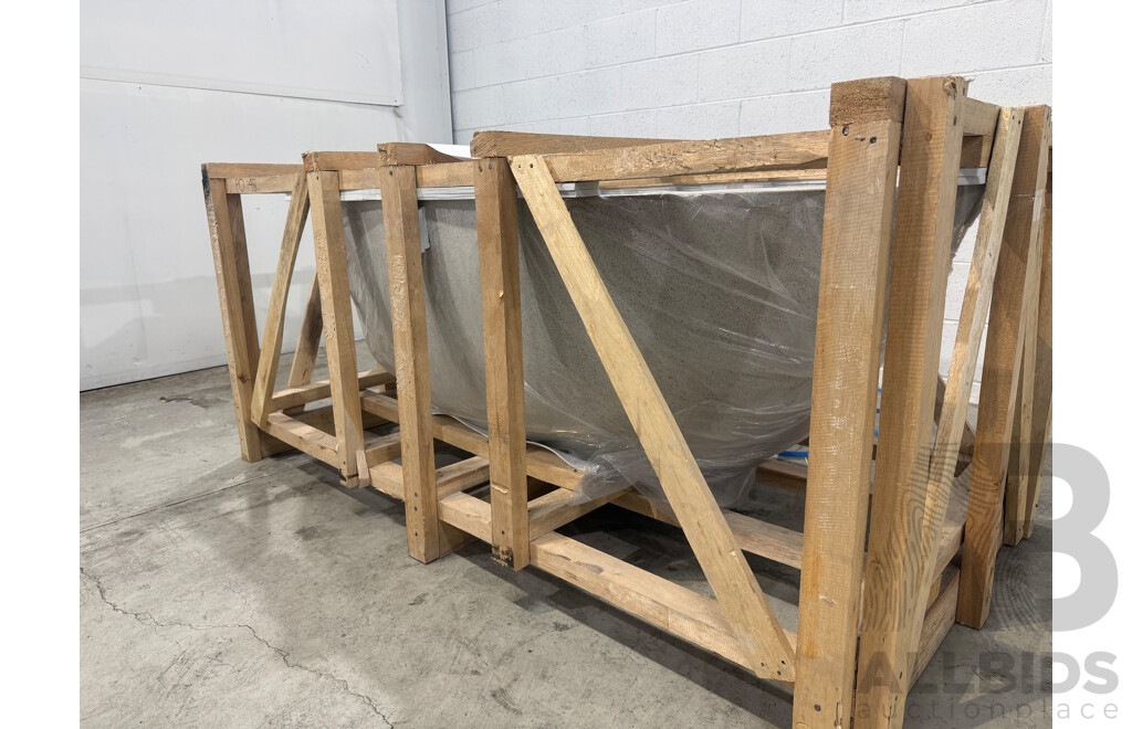 Stone Bath - Light Grey Terrazzo, 170L X 90W - ORP $3,900.00