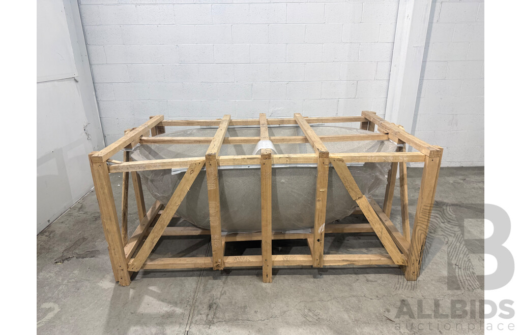 Stone Bath - Light Grey Terrazzo, 190L X 110W X 61H - ORP $4,400.00