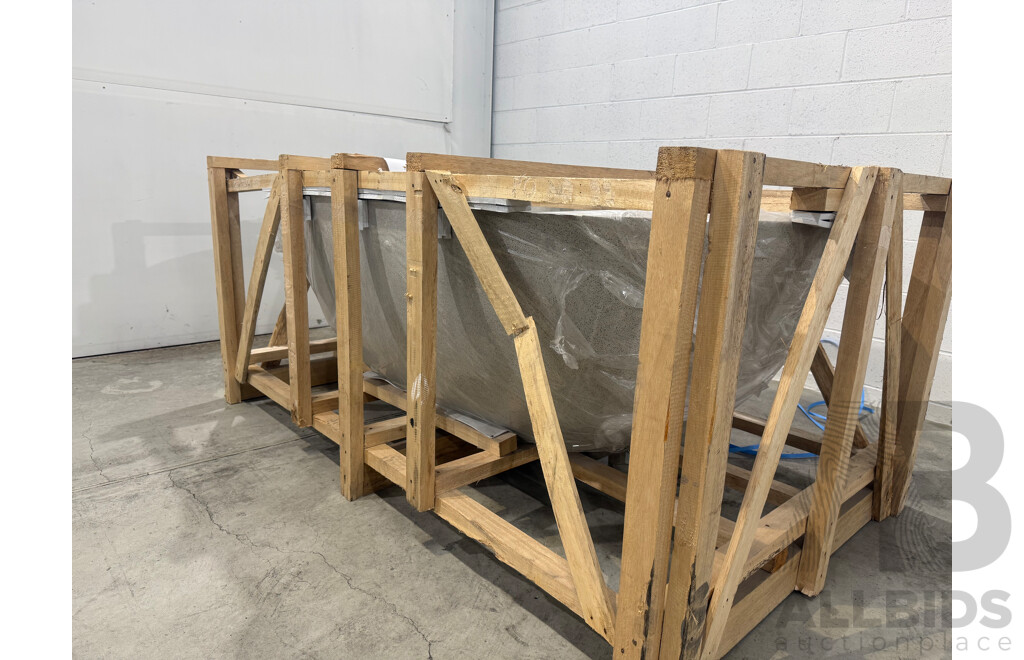 Stone Bath - Light Grey Terrazzo, 190L X 110W X 61H - ORP $4,400.00