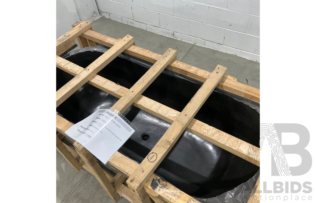 Stone Bath - Black Terrazzo  (150L X 70W X 50H ) - ORP $3,800.00