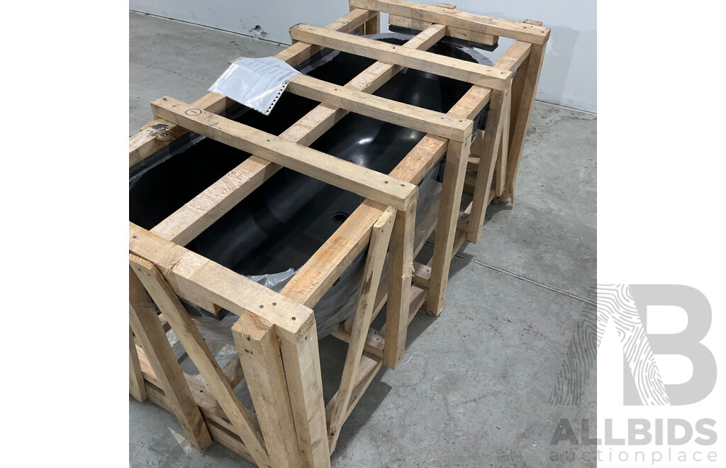 Stone Bath - Black Terrazzo  (150L X 70W X 50H ) - ORP $3,800.00