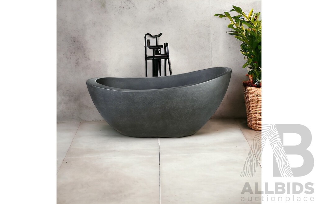 Stone Bath - Black Terrazzo  (150L X 80W X 68/56H ) - ORP $3,800.00