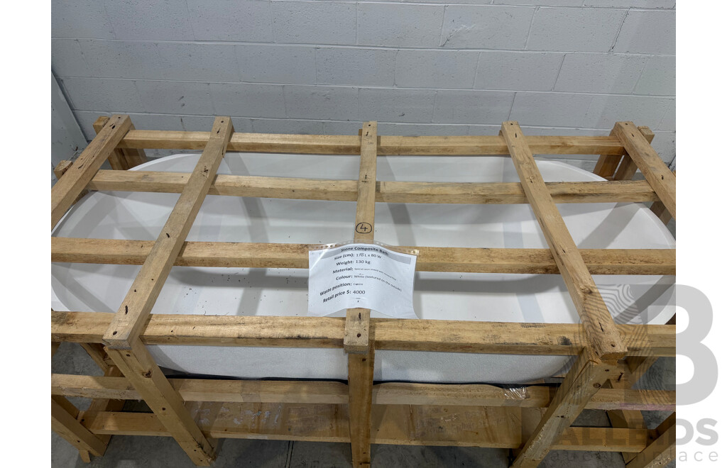 Stone Composite Bath - Charcoal Terrazzo (170L X 80W ) - ORP $4,000.00