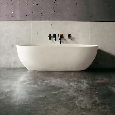 Stone Bath - Light Grey Terrazzo, 190L X 110W X 61H - ORP $4,400.00