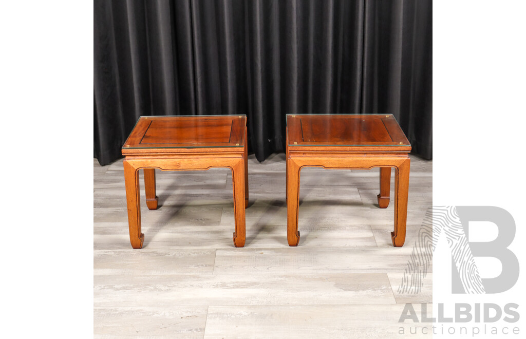 Pair of Chinese Rosewood Side Tables