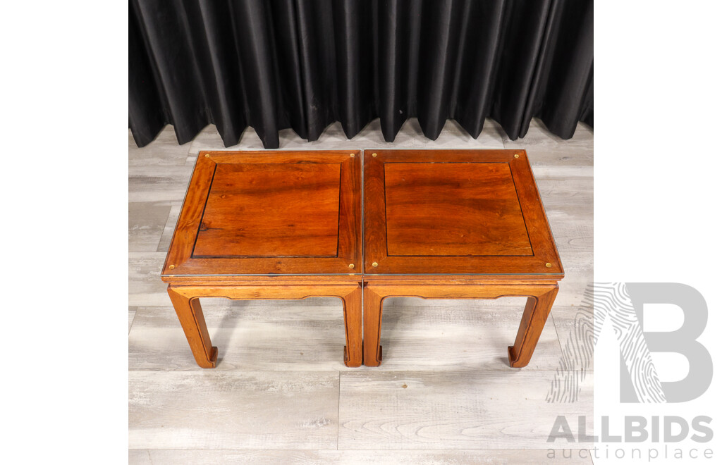 Pair of Chinese Rosewood Side Tables