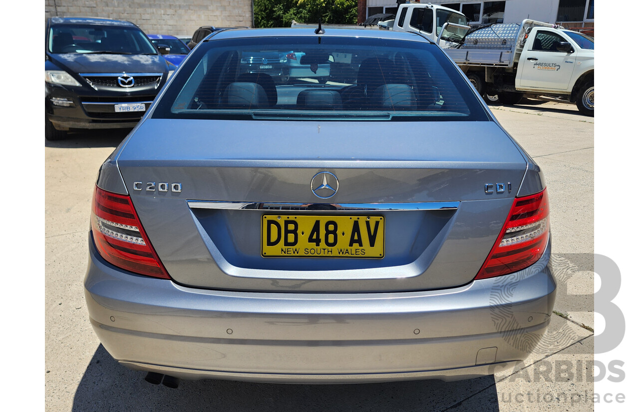 9/2011 Mercedes-Benz C200 CDI BE W204 MY11 4d Sedan Silver Turbo Diesel 2.1L