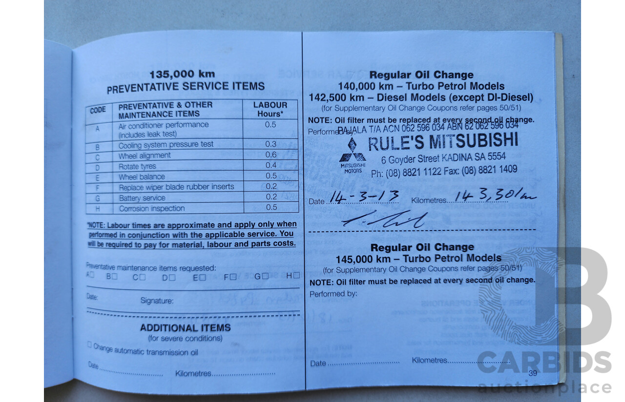 7/2006 Mitsubishi 380 SX DB SERIES II 4d Sedan Blue 3.8L