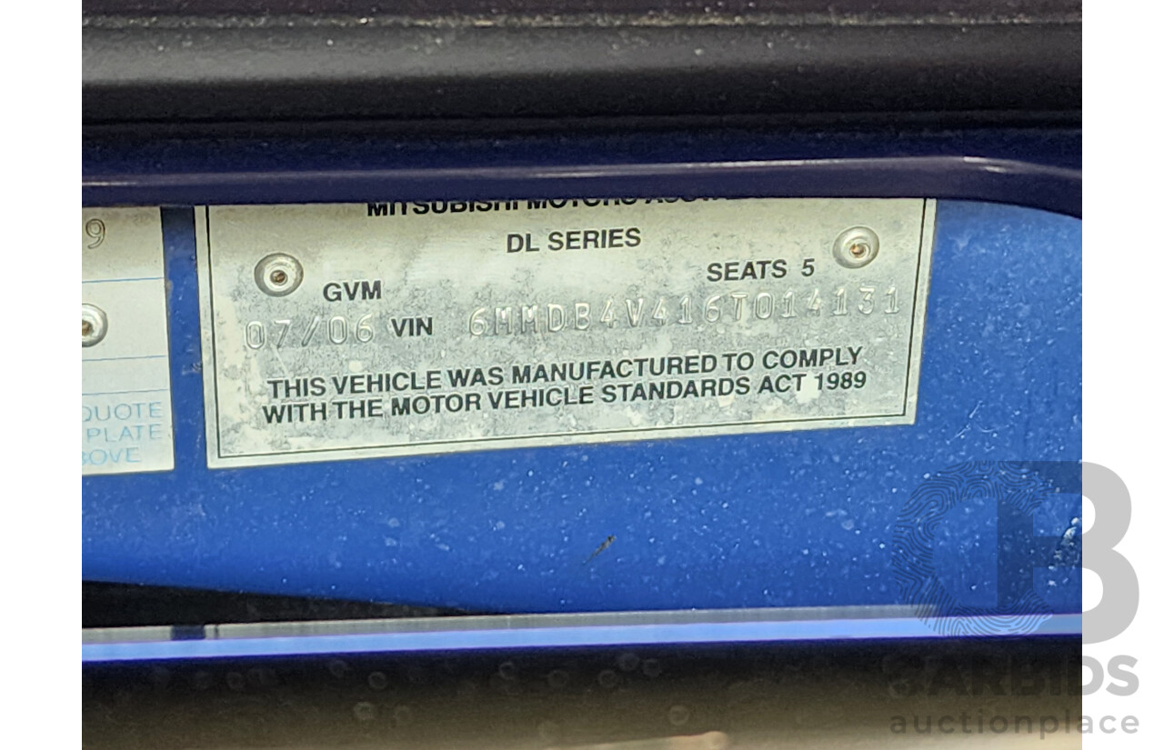 7/2006 Mitsubishi 380 SX DB SERIES II 4d Sedan Blue 3.8L