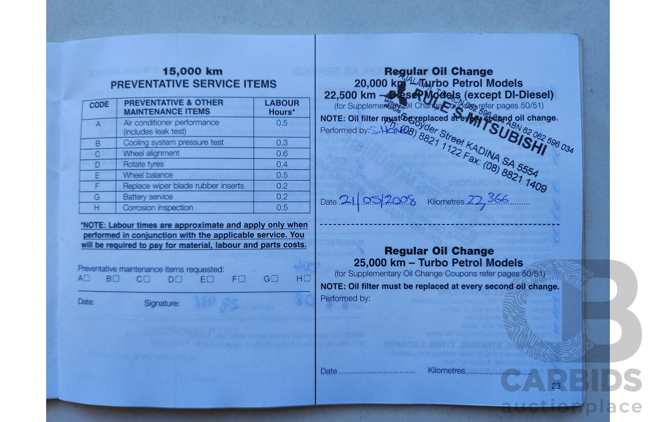 7/2006 Mitsubishi 380 SX DB SERIES II 4d Sedan Blue 3.8L