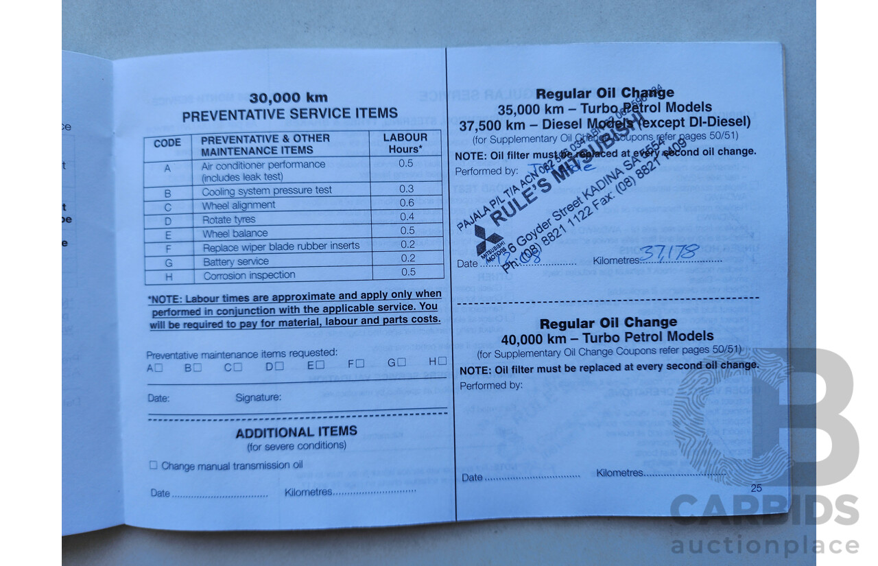 7/2006 Mitsubishi 380 SX DB SERIES II 4d Sedan Blue 3.8L