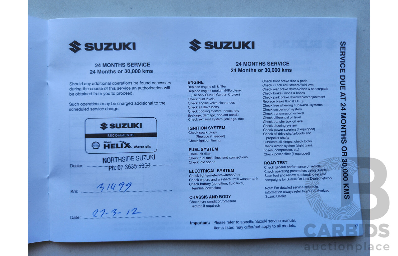 12/2010 Suzuki Kizashi XL FR 4d Sedan White 2.4L